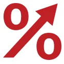 Graphic showing a percent sign