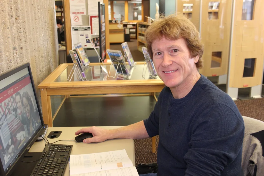 Photo of student at computer